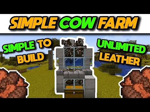 EASIEST Automatic Cow Farm Tutorial (Java & Bedrock) - Minecraft 1.20