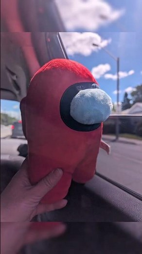 AMONG US Crewmate Goes Grocery Shopping!! 🍌🍎☕ #amongus #plushies