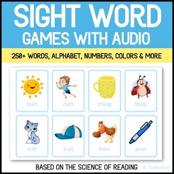Sight Words, Sight Word Practice Games with Audio