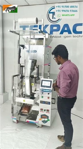 🍿 Automatic Snacks & Pouch Packing Machine | Tekpack Tamil Nadu 🏭 #SnacksPackingMachine