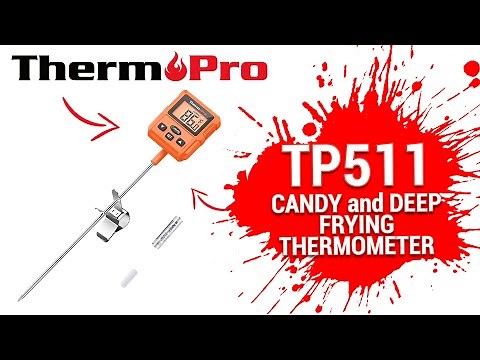 ThermoPro TP511 Digital Instant Read Candy and Deep Frying Thermometer Setup Video