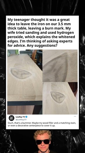 Fixing an Iron Burn on Wood