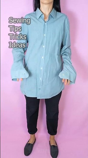Upcycle Old Shirt into Blouse Miarti🪡🧵✂️