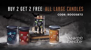 2.8K views · 648 reactions | Halloween fragrances are here!  Use code BOO2GET2 to buy 2 Large Candles & get 2 FREE before they disappear... | Yankee Candle | Facebook