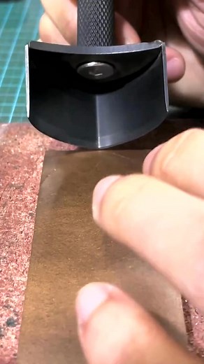 Challenging the cut! ✂️🥿 Cutting leather with precision. Who else loves crafting with their hands? #Leatherwork #DIYProjects | Devin Anderson