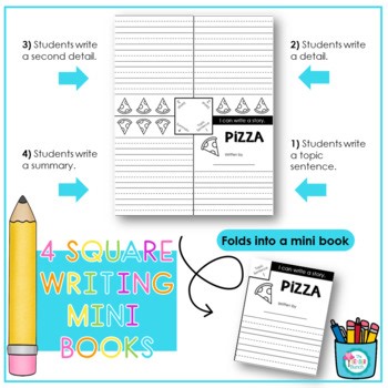 4 Square Writing Mini Books