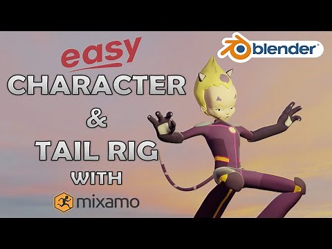 Blender 2.8 Easy Character and Tail Rigging Tutorial (with Mixamo)