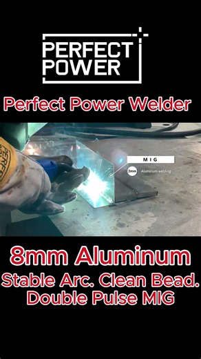 8mm Aluminum Double Pulse MIG Welding | MIG-280P Welder Demo