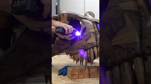 I Carved a Life Size T-Rex Skull!