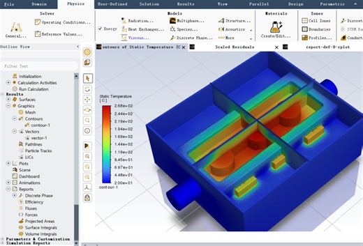 基于SCDM Fluentmeshing Fluent的带密闭气腔的电子器件散热分析