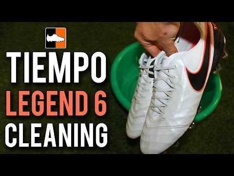 How to clean the Nike Tiempo Legend 6 Football Boots | White Leather Soccer Cleats