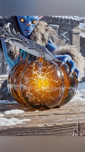 Aliens Learning Planets 🪐 Cut Pumpkin 🎃 Fantasy #asmr #fantasy #alien