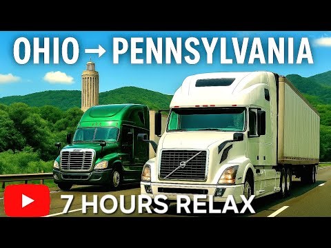 POV Trucking USA | 7 Hours Relaxing Drive from Ohio to Pennsylvania