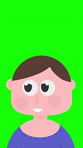 Download Cartoon Character Looking Around 2D Animation Vertical Green Screen for free