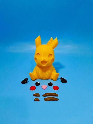 Pikachu STL – Mehrteiliges Pokémon 3D-Druckmodell – STL- und 3MF-Dateidesign für einfache Montage - Etsy.de