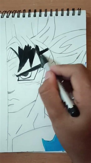 🎨 Goku Coloring Tutorial ✏️ | Saiyan Anime Coloring Guide #shorts