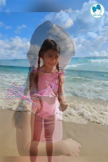 Wee Splash™ Rainbow Waves Swim Bow 🌈 | Girls Beach Vacation & Pool Hair Accessories