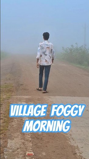 Village Life in Heavy Fog: A Peaceful Morning Experience