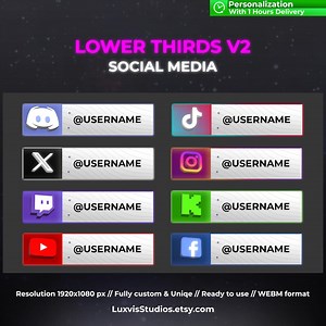 Animated Social Media Lower Thirds: Rotating 3D Logo (digital Download) - Etsy