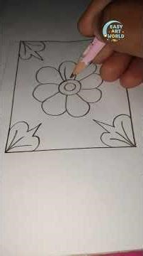 abstract flower art simple step