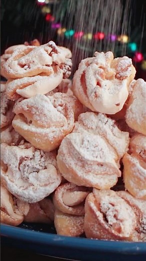 Dreamy Meringue Shell Cookies 😍 #shorts