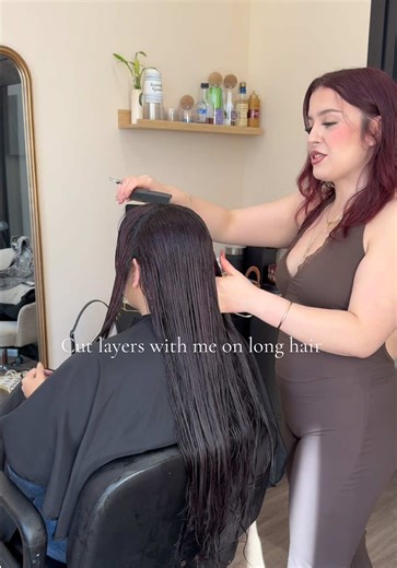 Cutting Layers on Long Hair: Trust the Process