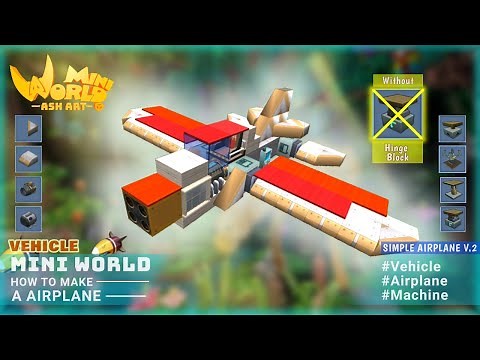Mini World Block Art : Tutorial - How To Make A Airplane [Simple Version 2 ] #2