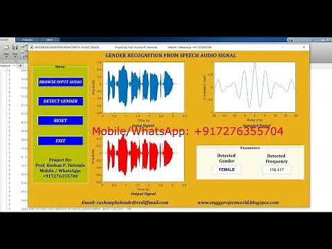 Gender Recognition From Speech Audio Signal Matlab Project With Source Code Speech Gender Detection