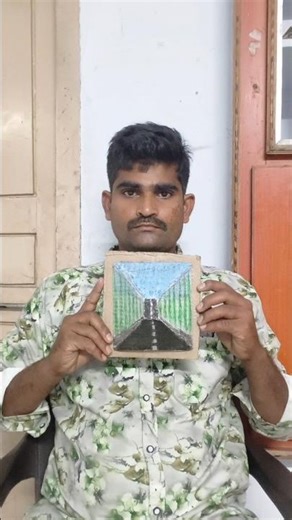 Optical 3D illusion pyramid art.. making.