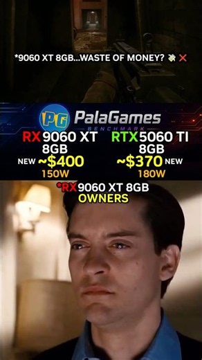 WASTE OF MONEY 💸 RX 9060 XT 8GB vs RTX 5060 Ti 8GB — Just Don't! 🛑
