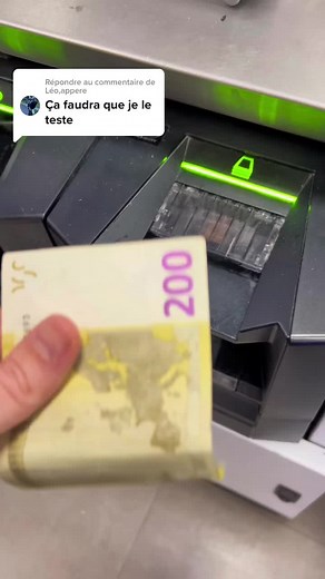 Counting Euro Banknotes with a Currency Machine
