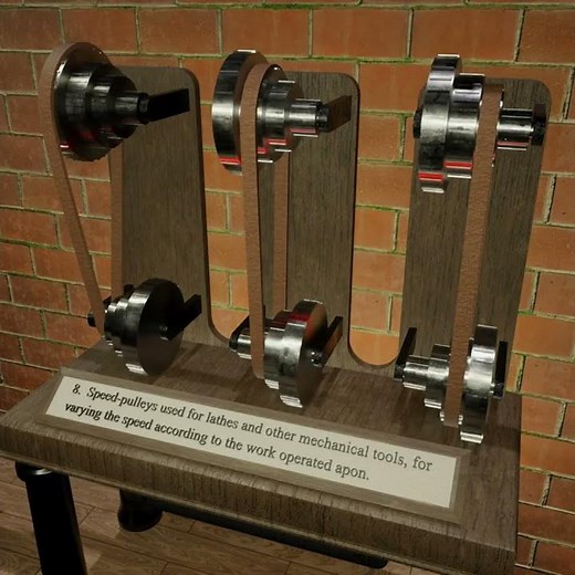 Mechanical Movement #8 Variable Speed Pulley System #507MechanicalMovements #blenderanimation