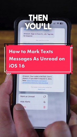 How to Mark Texts Messages As Unread on iOS 16: 2 Different Ways #newtextmessage #unread #ios16 #respond #forget #markmessage #tips #helpingothers #hiddensecrets