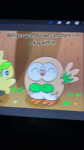 Rowlet and Browt Drawing 🍃