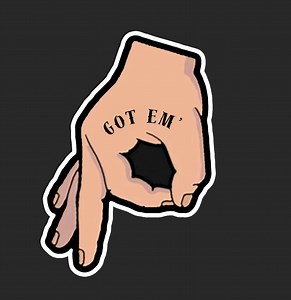 Got Em Hand Game Sticker | Funny Workplace Stickers | Sarcastic Waterproof Stickers | Customizable Sticker Packs | Adult Humor Stickers - Etsy