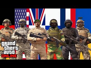 GTA ONLINE - MILITARY OUTFIT AROUND THE WORLD