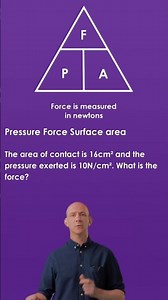 Pressure = Force ÷ Area 🔺