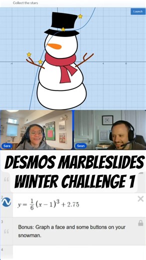Desmos Marbleslides Winter Challenge 1 #desmos #amplify #maths #graphing #marbleslides