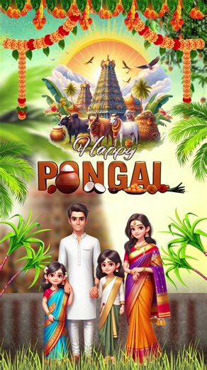 Creative Digital Pongal Invitation Ideas