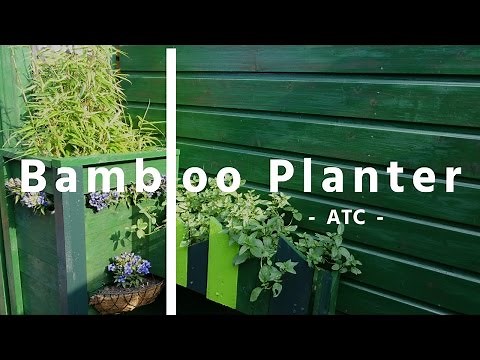How to make a long bamboo planter - DIY