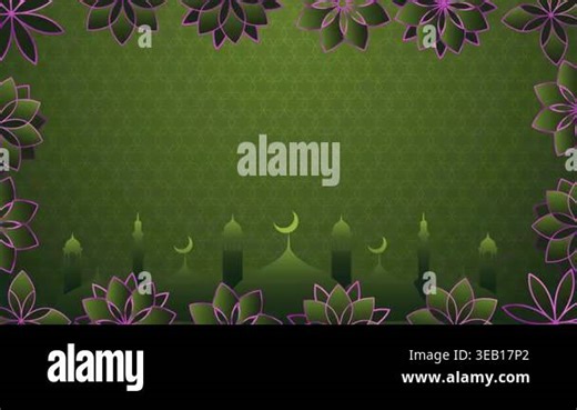 abstract background with floral ornament Stock Video Footage - Alamy