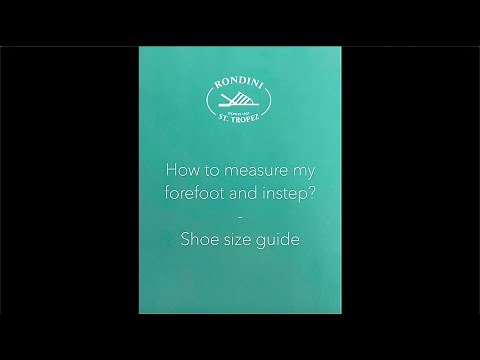 How to measure my forefoot and instep? - Rondini shoe size guide
