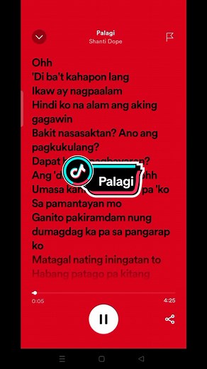 Palagi - Shanti Dope #dailymusic #fyp #fypシ #lyrics #fulllyrics #spotify #trending #viral