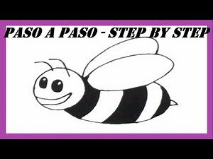 Como dibujar una Abeja paso a paso l How to draw a Bee step by step
