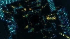 Abstract Technology Background Animation Electric Signal Particles Lights Animation Seamless