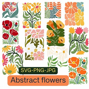 Abstract Flower Svg, Flower Clipart Svg, Floral Svg, Groovy Flower Svg, Daisy Flower Svg, Flower Cut File, Boho Flower Svg, Retro Flower Svg - Etsy