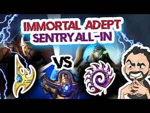 StarCraft 2 - My Best & Easiest PvZ All-in ! Immortal / Adept / Sentry !