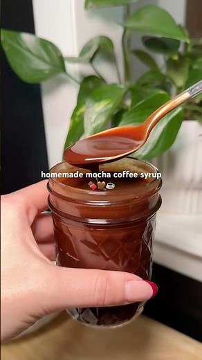 My mocha coffee syrup recipe!🤎✨ #mocharecipe #homemaderecipes #coffeesyrup #coffeeathome