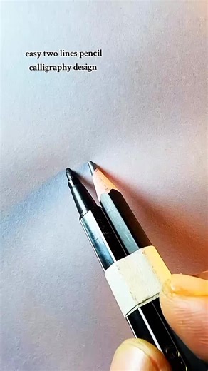 easy two lines pencil calligraphy design #easy #virale #trendiing #drawing032393 #fyp