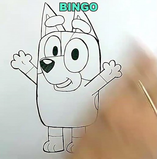 Dibujamos y Coloreamos a Bingo - Bluey | Dibujos para niños